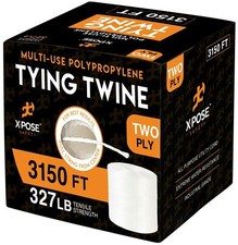 Polypropylene Twine - 2 Ply x 3150 Ft White Poly Twine