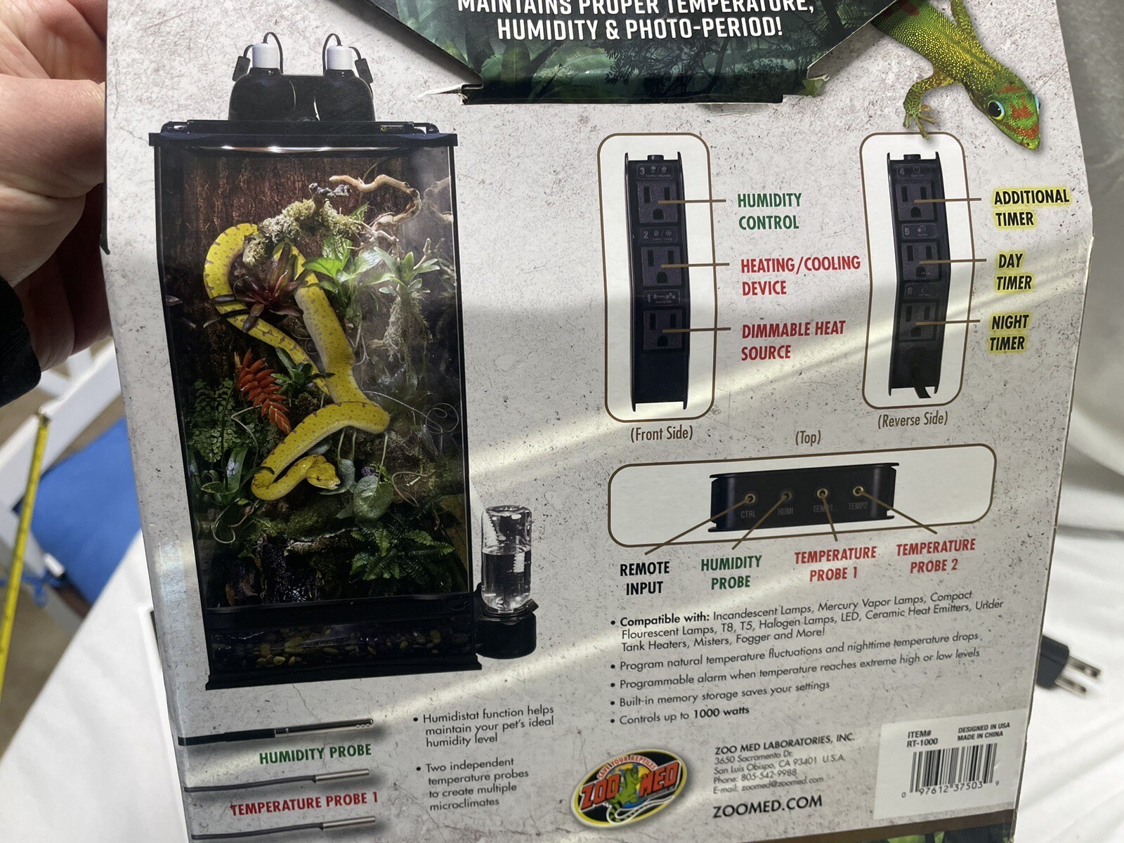 Genuine Zoo Med Environmental Control Center RT1000 *FAST Shipping 97612375039 eBay