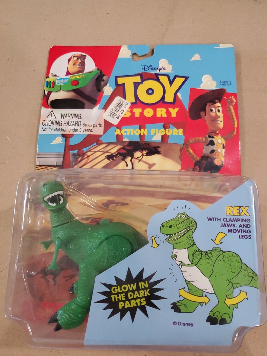 TOYSTORY REX レックス　THINKWAY 初期型　レア Toy Story Rex Glow in the Dark Action Figure Disney ThinkWay 1996