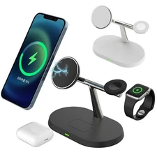 Magsafe Charger Stand 3in1 Wireless Charging Station Dock For Apple watch iPhone
