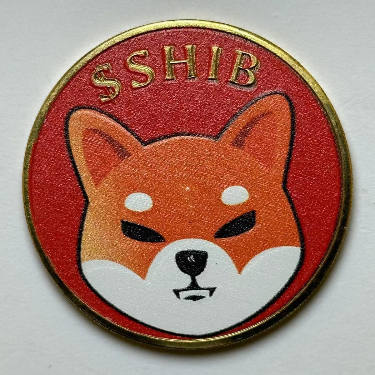 Virtual Digital Coin - Red SHIBA INU COIN Crypto Game Coin Commemorative  Coin