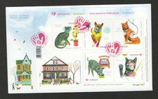 CANADA FIRST DAY COVER - 2015 - LOVE YOUR PET RESPONSIBILITY - MINI SHEET