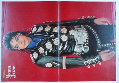 Michael Jackson Popcorn Poster - German 80s/90s Magazine Portrait Poster