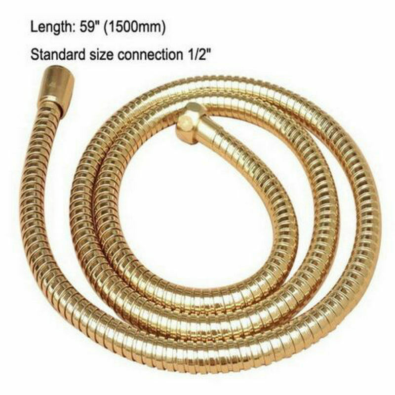 1.5 Meter Gold Shower Head Hose Pipe Bathroom Shower Hose Stainless
