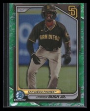 2024 Bowman Chrome Homer Bush Jr #BCP-87 Lunar Glow Refractor Padres