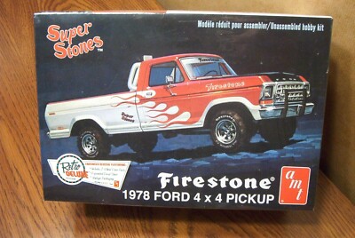 AMT 1978 FORD 4X4 PICKUP TRUCK FIRESTONE SUPER STONES 1/25 SCALE MODEL KIT
