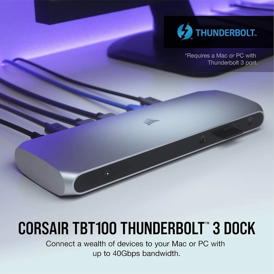 Corsair TBT100 Thunderbolt 3 Dock Docking Station (CU-9000001-AU) - image 3 of 4