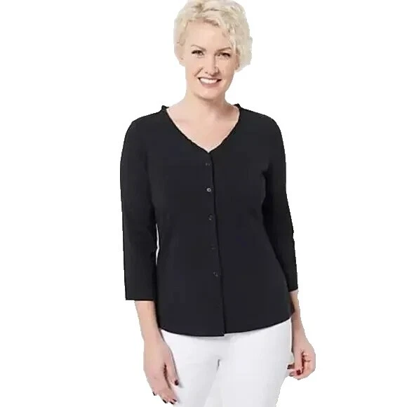Isaac Mizrahi Black Cardigan Sweaters for Women