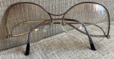 Vintage Retro Logo Paris 197 Eyeglasses Gold Tone Metal Frame France 53-16 135