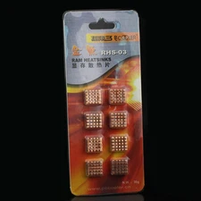 8PCS Pure Copper Cooler Heatsink for Raspberry Pi pure Copper- Adhesive included