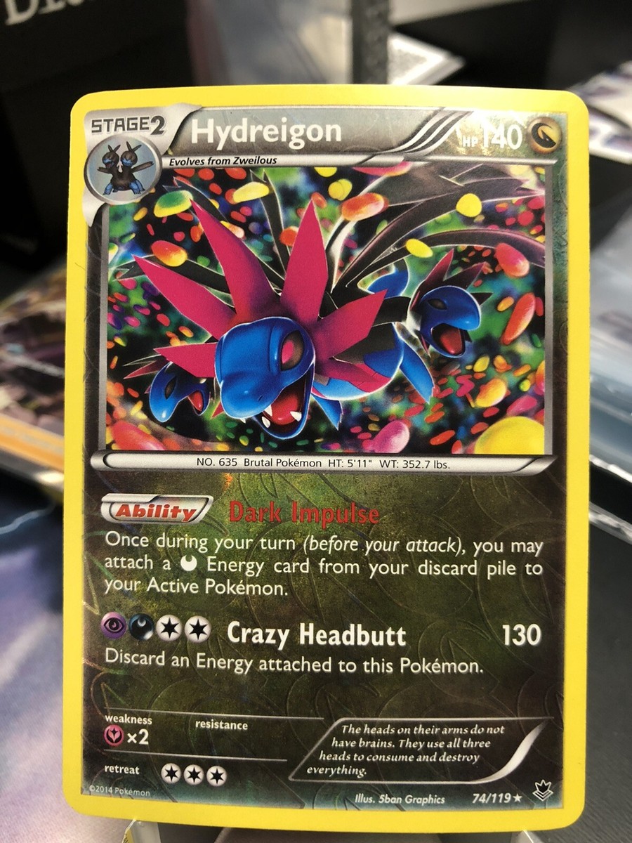 Pokemon TCG XY Phantom Forces Hydreigon 74/119 Reverse Rare Pokemon TCG XY Phantom Forces Hydreigon 74/119 Reverse Rare