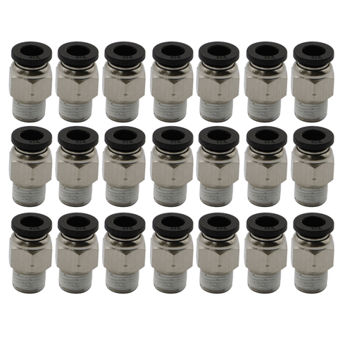 20pcs 1/4" OD Tube X 1/8" NPT Pneumatic Fitting, Push to Connect Air Fitting - Picture 3 of 5