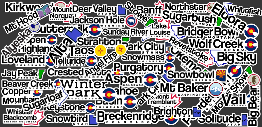 Ski Resort Stickers - Choose from over 80 ski resort stickers | eBay
