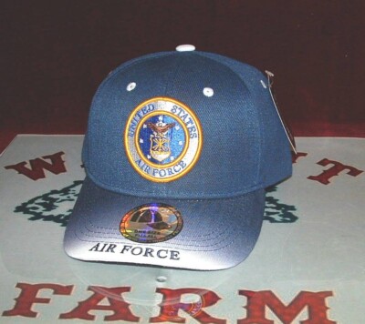 Air Force Old Emblem Unusual Color Fade Under Bill Printing Embroidered  Ball Cap