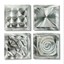 thumbnail 2 - Silver Wall Art Unique Wall Sculpture Set EASY TO HANG Modern Art By Jon Allen