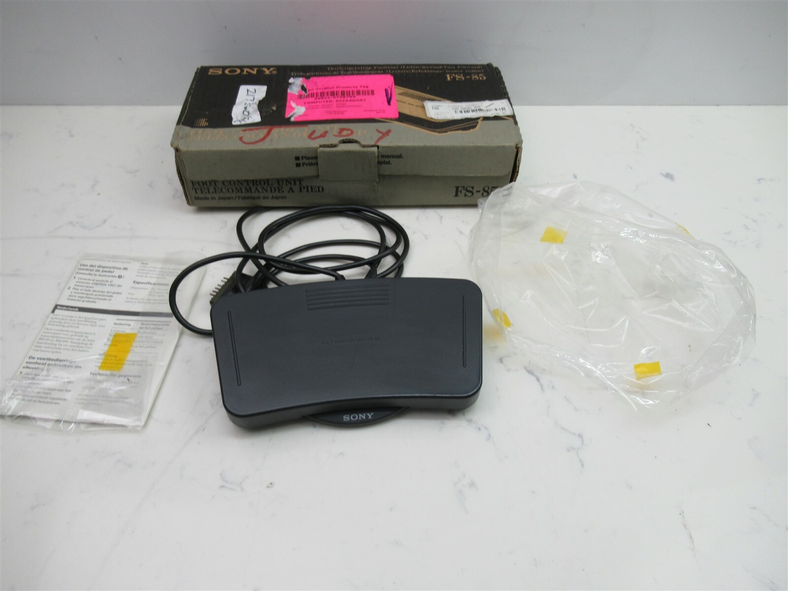Sony FS-85 Foot Control Transcription and Voice Dictation Pedal Transcriber