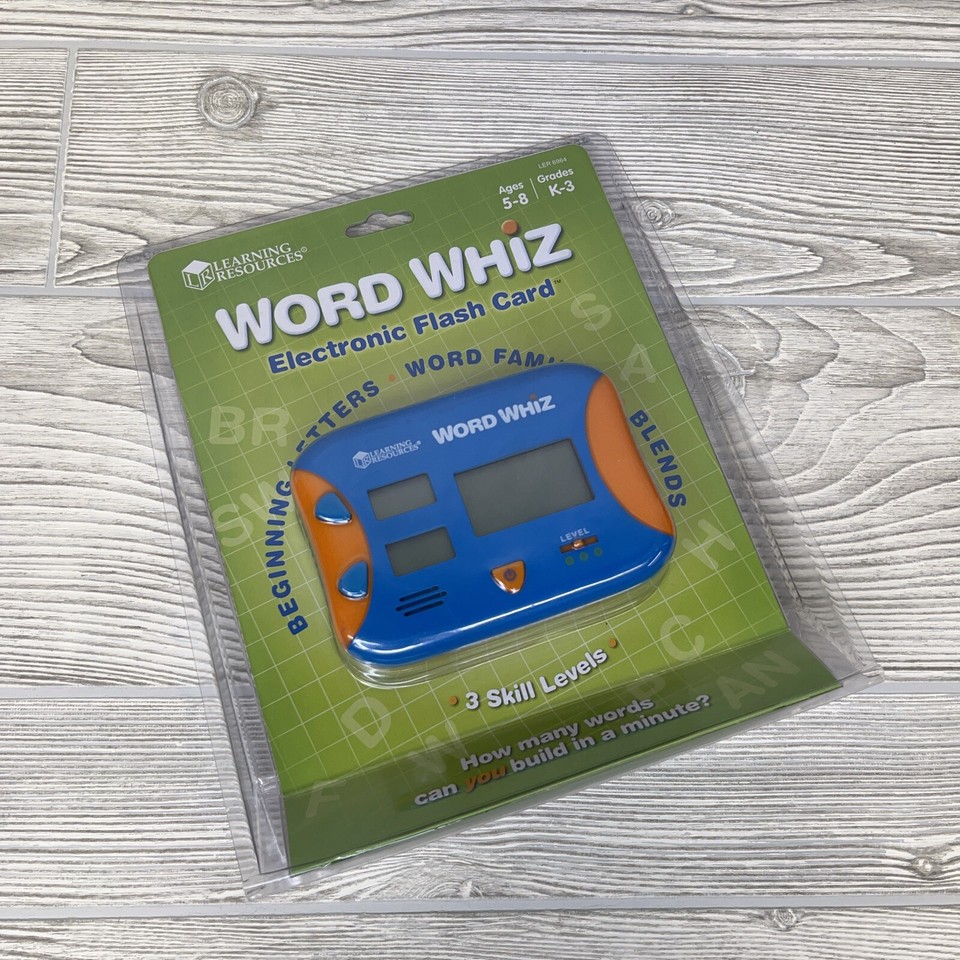 Learning Resources Word Whiz Electronic Flash Card Handheld Word Games Grade K3 eBay