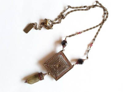Collier Mi-long Satellite 'Plein Soleil' - Cœur En émail Orange Et Cristaux Swarovski