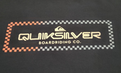 Quicksilver T Shirt Mens Medium Blue Short Sleeve Crewneck Pullover 100% Cotton