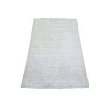 3' x 4'9" White Wash Peshawar Wool Hand Knotted Oriental Rug R73823