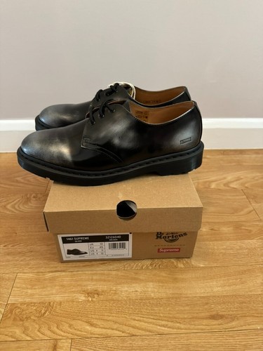 Supreme x Dr Martens 1461 3-Eye Shoe Size - Black - UK 10 US 11 EU 45 - Picture 5 of 6