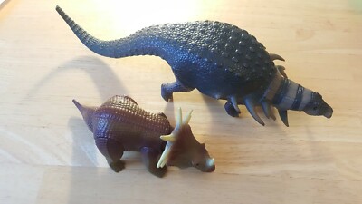 Dino Riders Styracosaurus Edmontonia Tyco Toys 1989 1990 Vintage Dinosaurier 