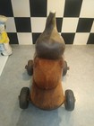 Vintage Hand Carved Folk Art Wooden Elephant Without Tusks Figurine — photo 2