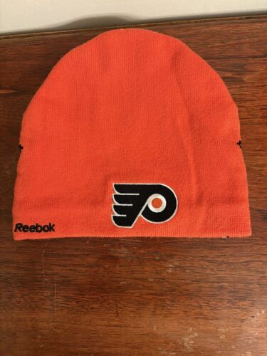 Philadelphia Flyers Face Off Collection Reebok Helmet Beanie Hat One Size Orange - Picture 2 of 7