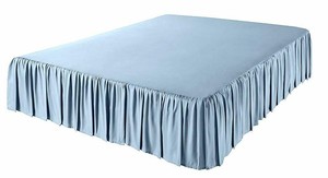 Cal-King 3 sided ruffle/gathered bed skirt with 12 inch ...