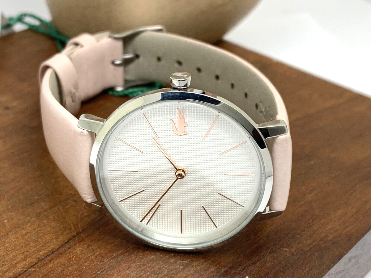 Lacoste Women\'s Watch 2001070 Moon Quartz Silver Dial Pink Leather Band … Buy Lacoste Watches MOON 2001072 Pink Dial Quartz Watch For  main image 4