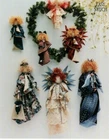 Spiraled Angel Figures Craft Sewing Pattern Folk Art Primitive 2 Sizes Of Dolls