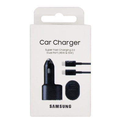 Samsung Adapter 45W Schnellladegerät Auto-ladegerät Dual Port USB-C Car Charger