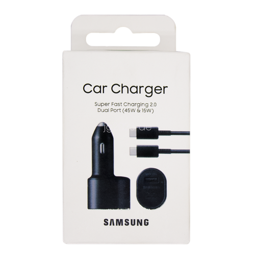 Samsung Adapter 45W Schnellladegerät Auto-ladegerät Dual Port USB-C Car Charger