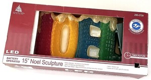 ENCHANTED FOREST BATTERY OPERATED 15" PLASTIC NOEL SCULPTURE