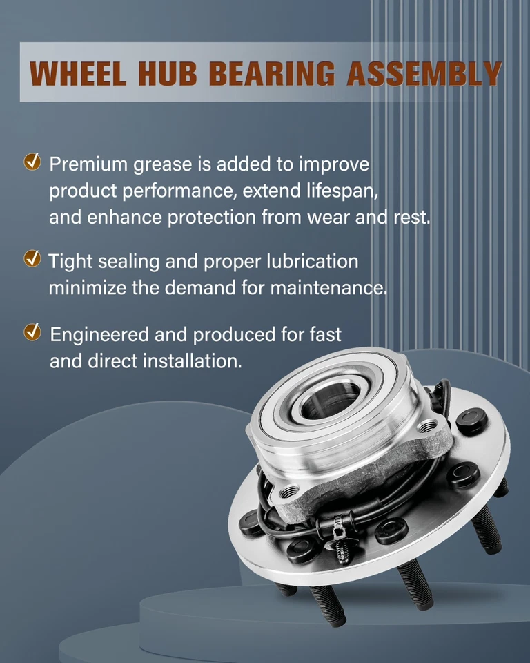 Front Wheel Hub Bearing for Dodge Ram 2500 3500 4X4 8-Lug 2006 2007 2008 Foto 2 de 4