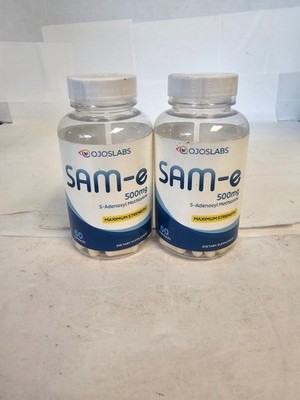 2x OjosLabs Sam e 500mg Methionine Supplement for Liver Joint Brain and Mood