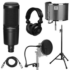 Audio-Technica AT2020 Cardioid Condenser Microphone Bundled with, Reflection Fil