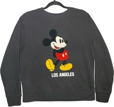 Disney Mickey Mouse Sweatshirt Women s Embroidered Gray Sweater Small