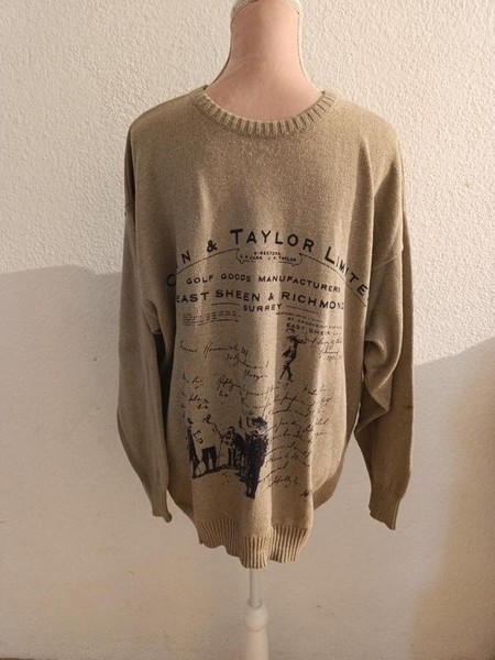 Men Jacques Britt Sweater Beige Cotton XL