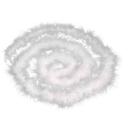 Dxhycc 2 Yards Marabou Feather Boa for Crafts Wedding Party one size, White