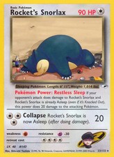Rocket's Snorlax - 33/132 - Pokemon Gym Heroes Unlimited Rare Card WOTC LP on eBay