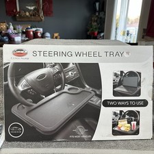 Steering Wheel Tray, Table Tray. 2 Sided. Food Tray With Drink Holder