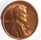 1955 San Francisco Lincoln Wheat Cent GEM BU RED Brilliant Uncirculated 1c Coin