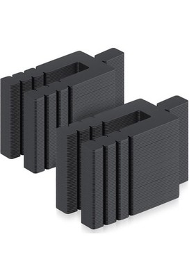 500 Pcs 1/16'' X 3-1/2'' Stack Shims Bulk Stackable Black Shims for Windows & Door