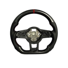 Carbon Fiber Mk7 Red Leather Steering Wheel For Vw Golf Polo Gti Mk4567gt