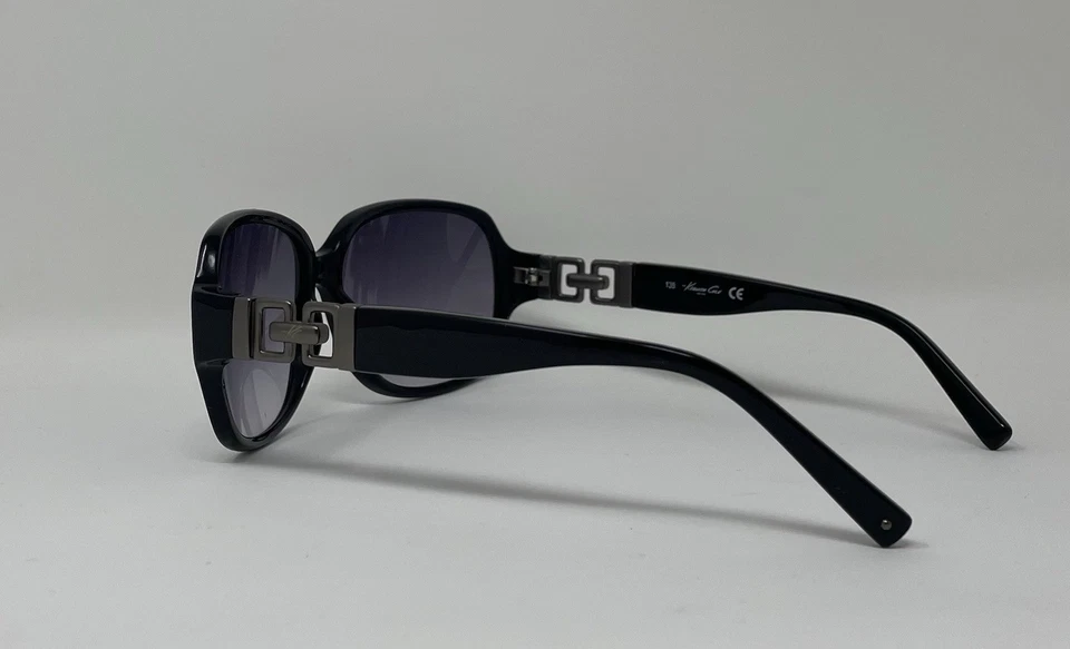 Очки солнцезащитные Kenneth Cole KC6092 блестящие черные, линзы фиолетовый градиент. Размер 58-15-135 - Изображение 3 из 3