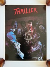 Michael Jackson SIGNED THRILLER Music Video POSTER 18x22 Vinyl Epic BAD LP