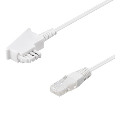 DSL Router Kabel 1m für FritzBox EasyBox Speedport TAE Telefon Dose Modem weiß