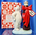 Vintage Coca Cola Porcelain Polar Bear With Coke Bottle Figurine 271349  1997