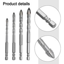 Easily Create Holes in Tiles with the Eccentric Drill Bit Set of 4 pcs